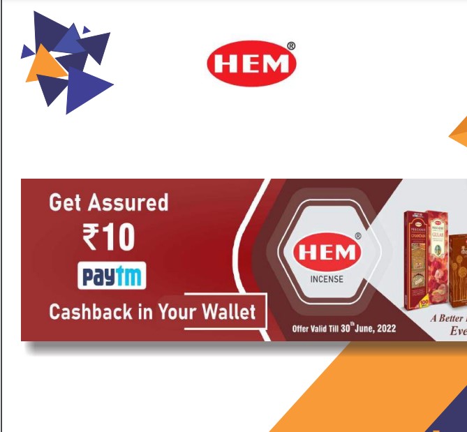 Client wanted to run a pilot project in south of india where he wanted to reward customers on purchase of HEM essential sticks. Client gave 50% cashback to the customer in their wallet.
